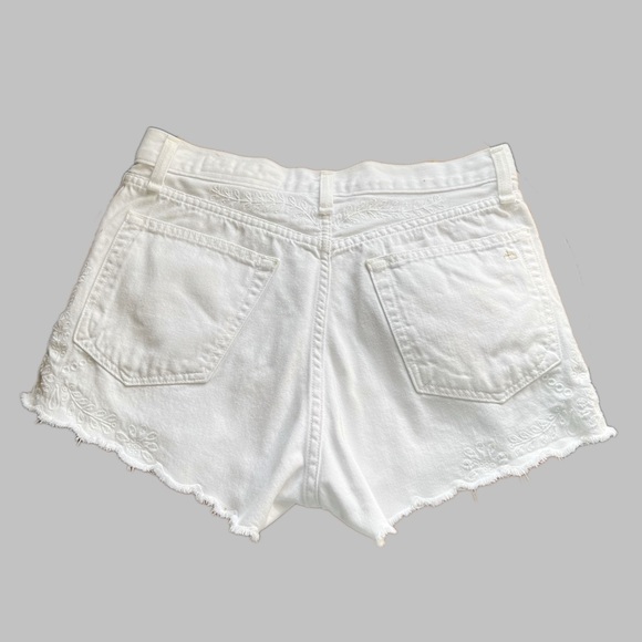 Rag & Bone Justine Short White Embroidered Size 28 - Picture 3 of 9